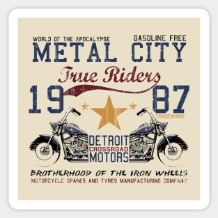 rusty motorcycle mechanic sign Sticker